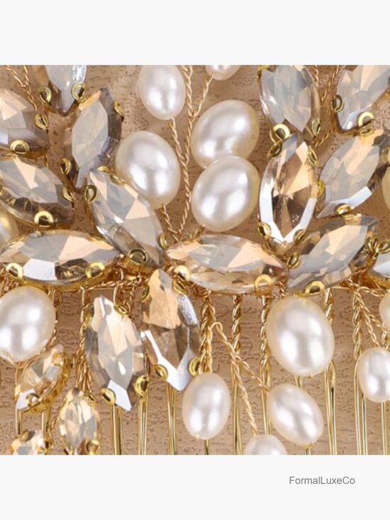Crystal Pearl Hair Comb for Wedding Bride Headpiece Bridal Hair Accessories